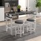 3-Piece Home Bar Set with 2 Upholstered Bar Stools Outlets and USB Ports